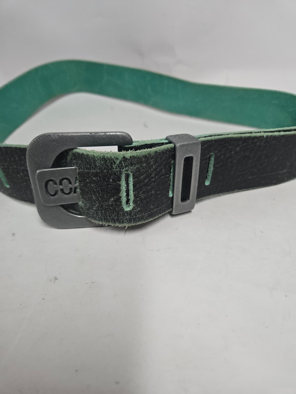 COAX76 그린 빈티지 가죽 벨트 상품이미지2