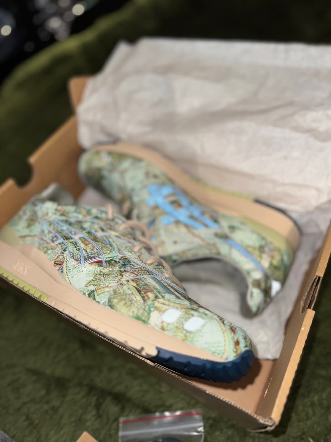 [275] 아식스 X 아트모스 젤라이트 3 아이스 그린 에이지드 맵 상품이미지7