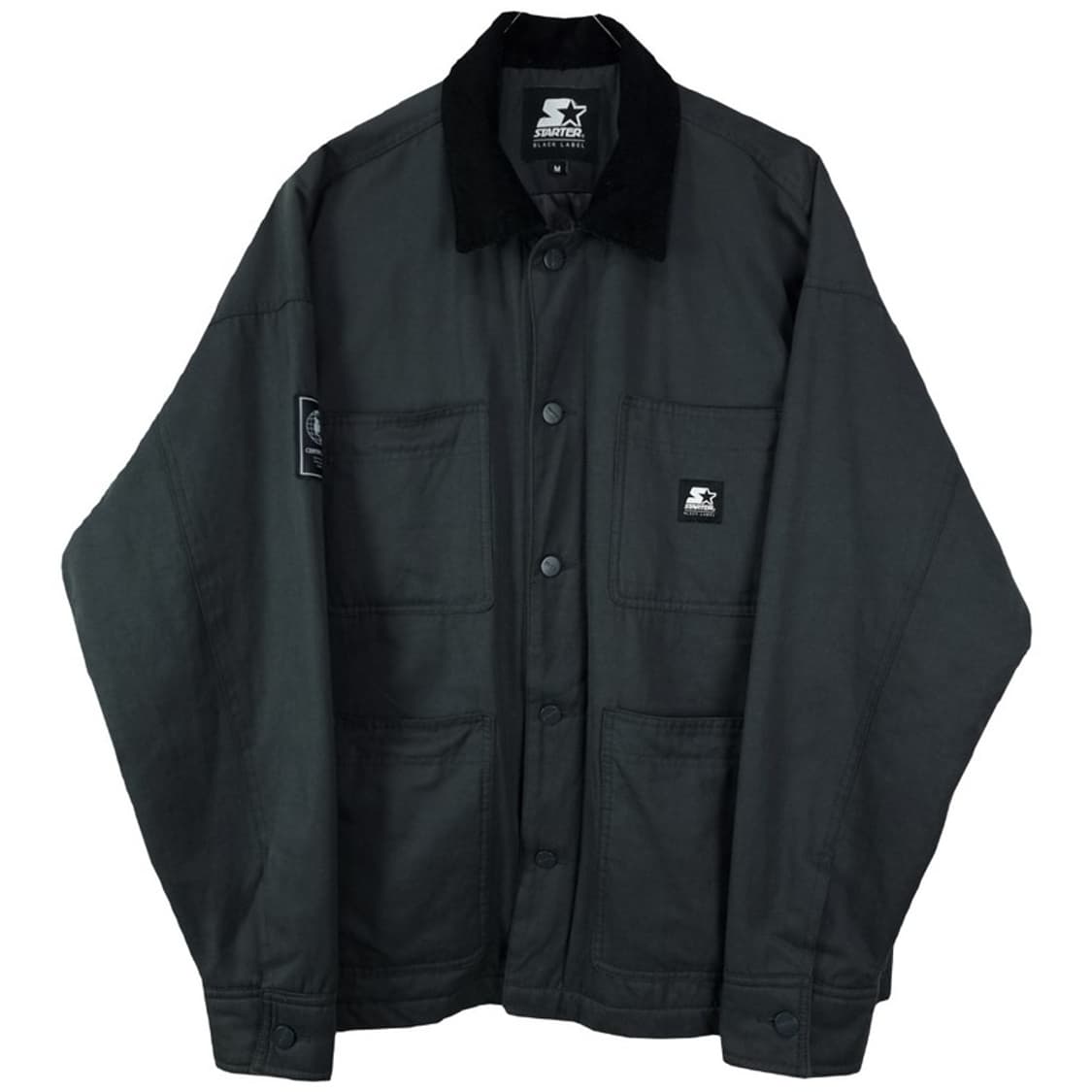 [스타터] 로고 패치 오버사이즈 워크 자켓 챠콜 M19008 상품이미지2