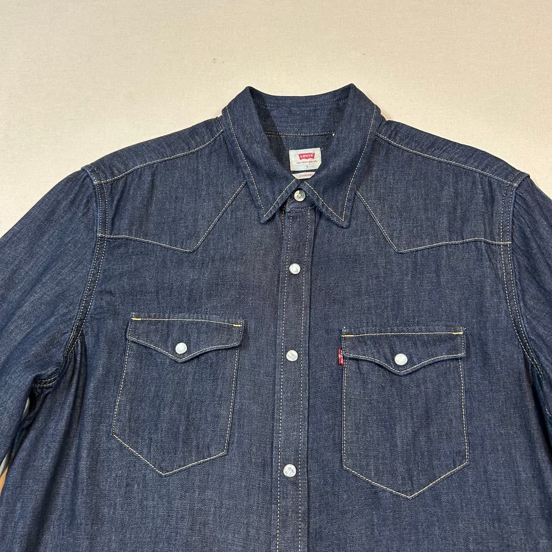 L) 리바이스 스탠다드 투포켓 웨스턴 데님 셔츠 상품이미지3