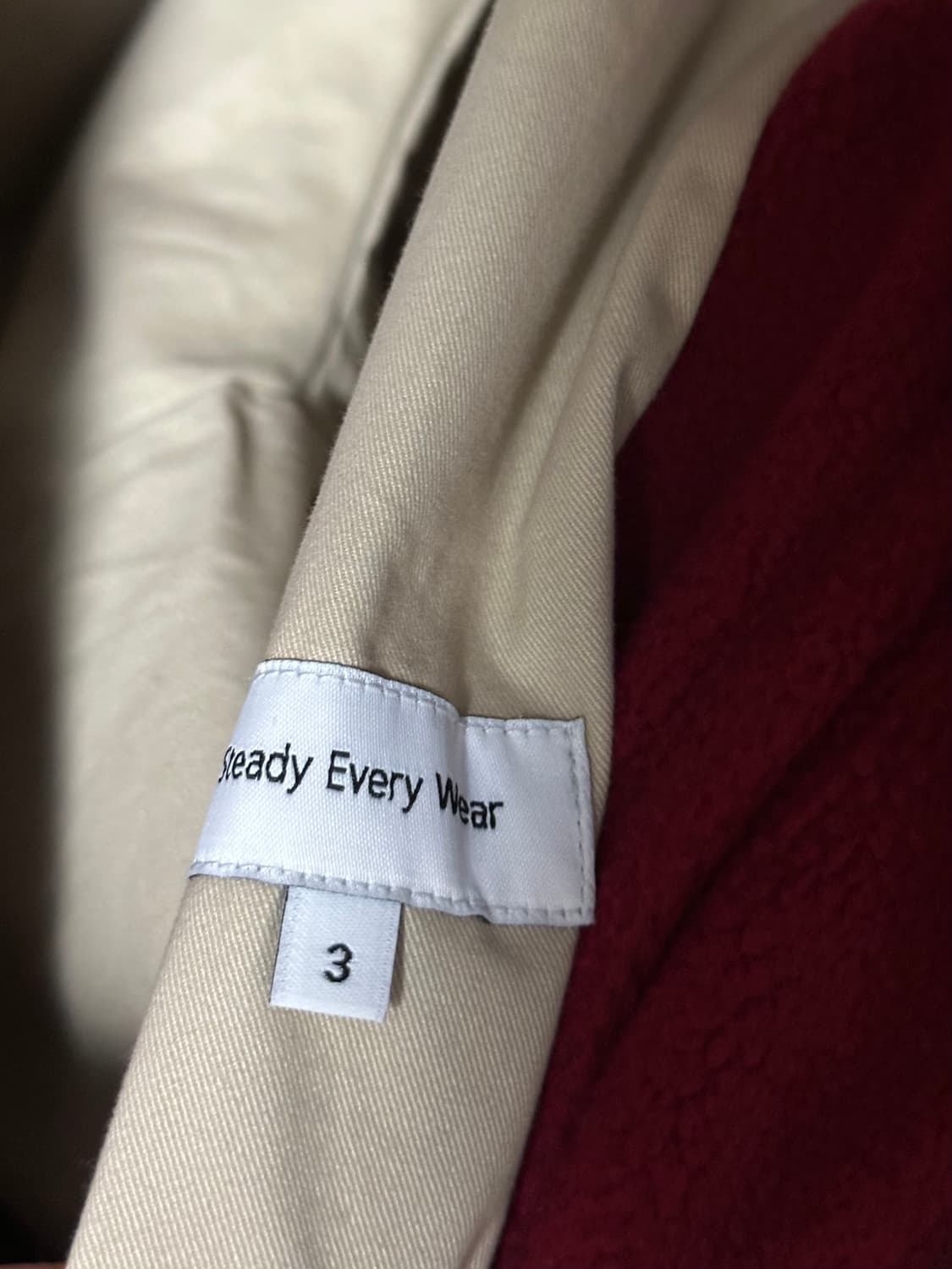 스테디에브리웨어 플리스 블루종 자켓 다크레드 3 상품이미지3