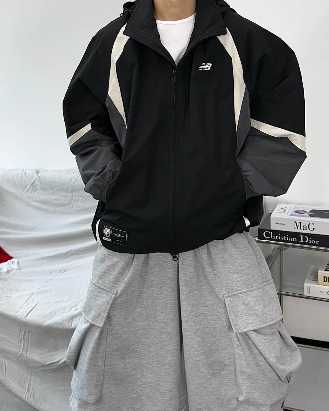 뉴발란스 컬러블록 바람막이 XL 상품이미지2