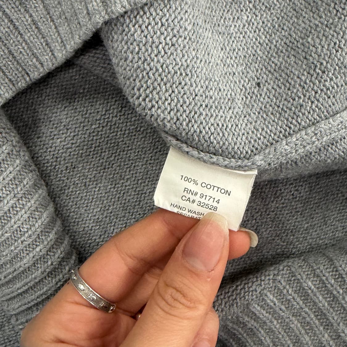 Armani exchange 아르마니 사이드 로고 그레이 니트 상품이미지6