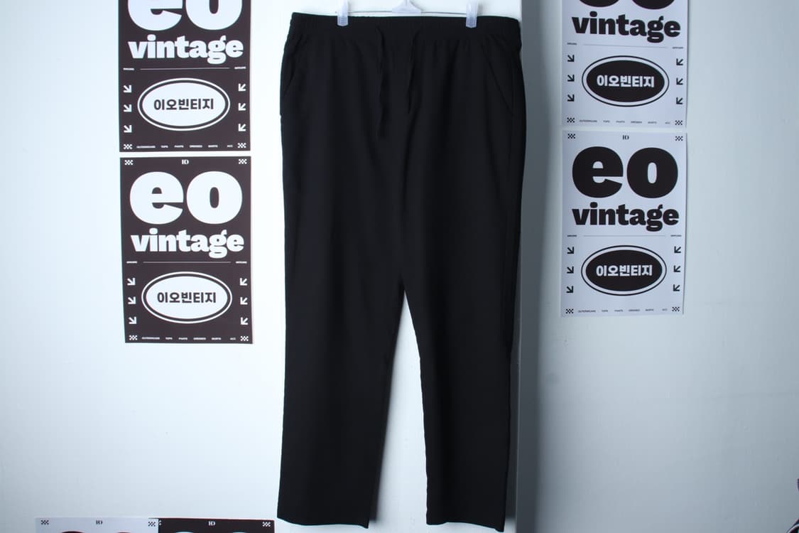 (XL-2XL) 브랜드빈티지 트레이닝복 바지 밴딩 블랙-P1P10308 상품이미지2