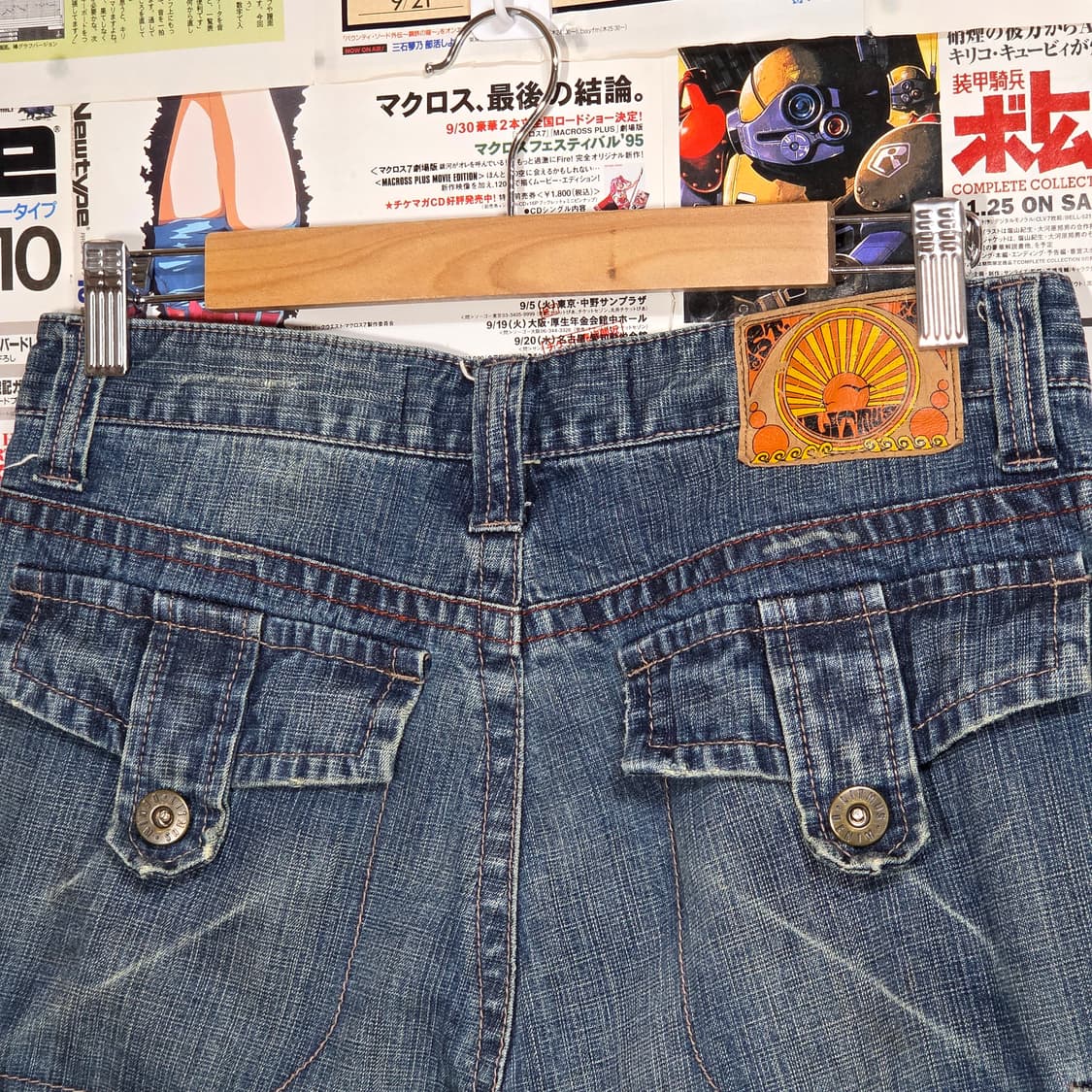 빈티지 진청 카고 데님 와이드 팬츠 상품이미지7