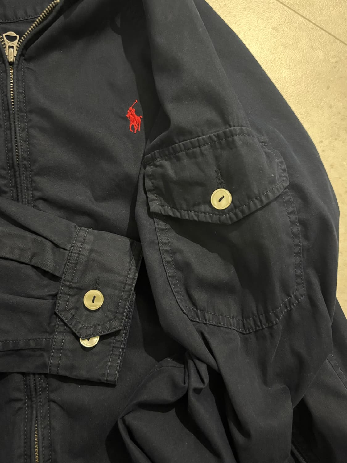 네이비 폴로 코튼 자켓 상품이미지4