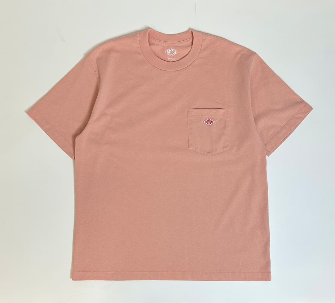 단톤 파스텔 피치 포켓 반팔티 (M-L) 상품이미지1