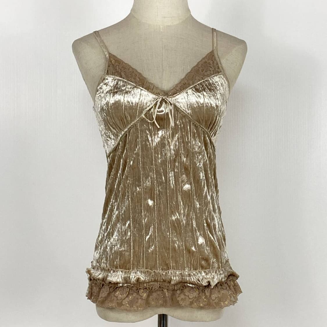 dear my minx 빈티지 레이스 캐미솔 나시 골드 금색 슬리브리스 상품이미지1