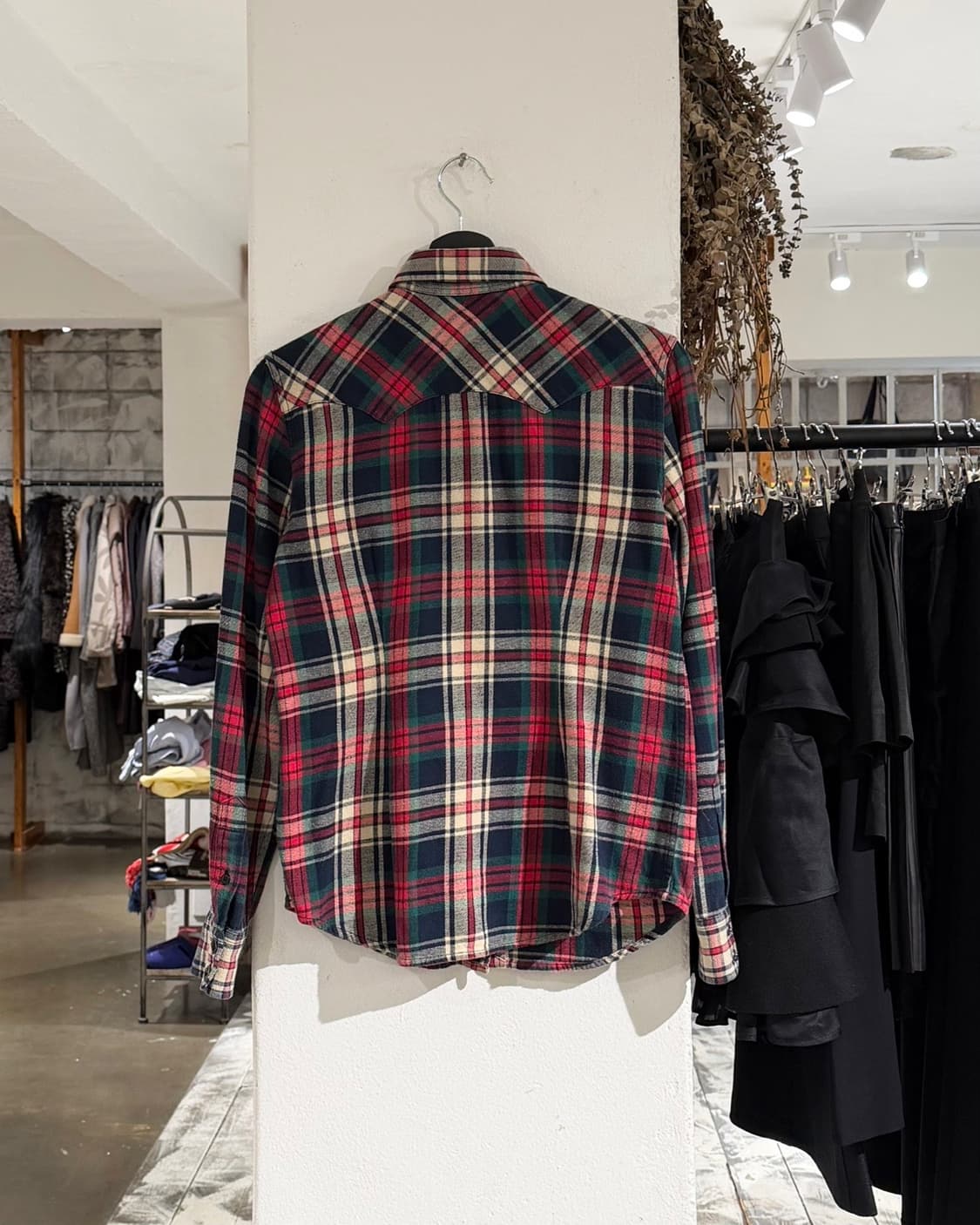 랄프로렌 네이비 타탄 스냅 버튼 롱슬리브 셔츠 상품이미지6