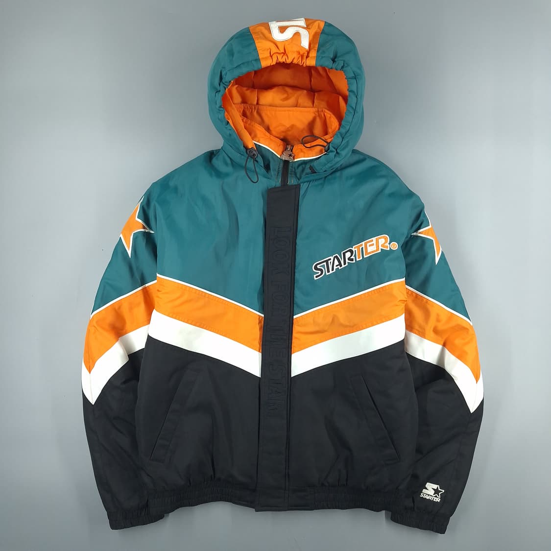 스타터 블랙라벨 청록 오렌지 멀티컬러 신슐레이트 패디드 스타디움점퍼 상품이미지4