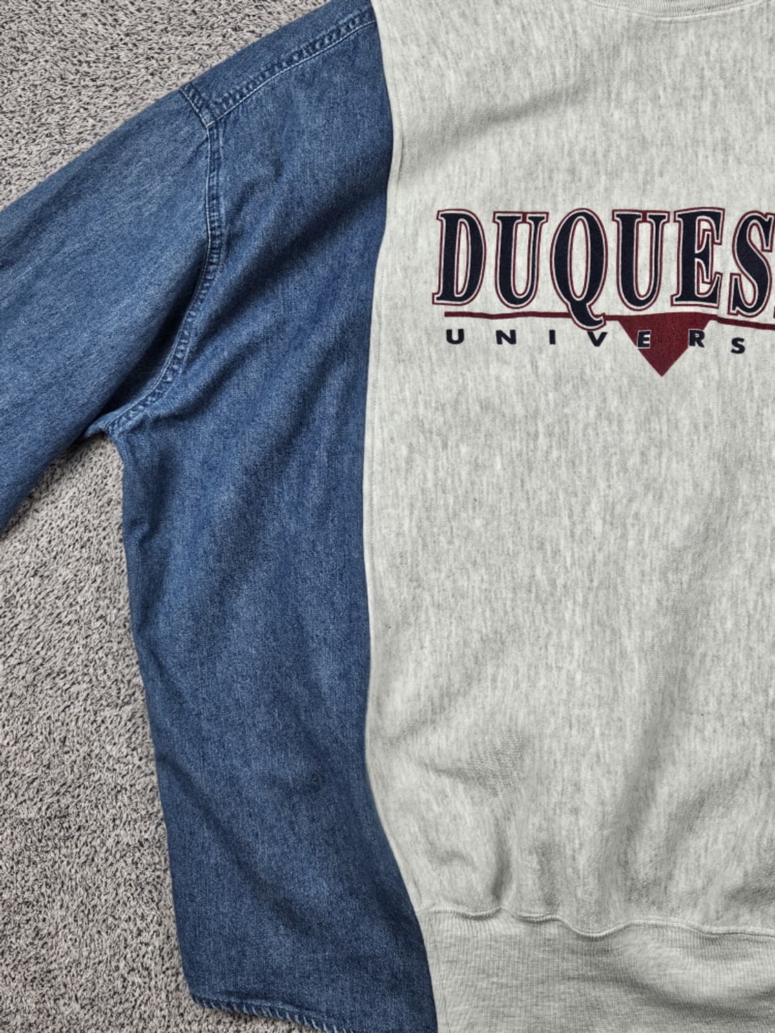 레이어컷 믹스드 MV듀케인X데님 커스텀 맨투맨 (상세설명참조/ 10225 상품이미지10