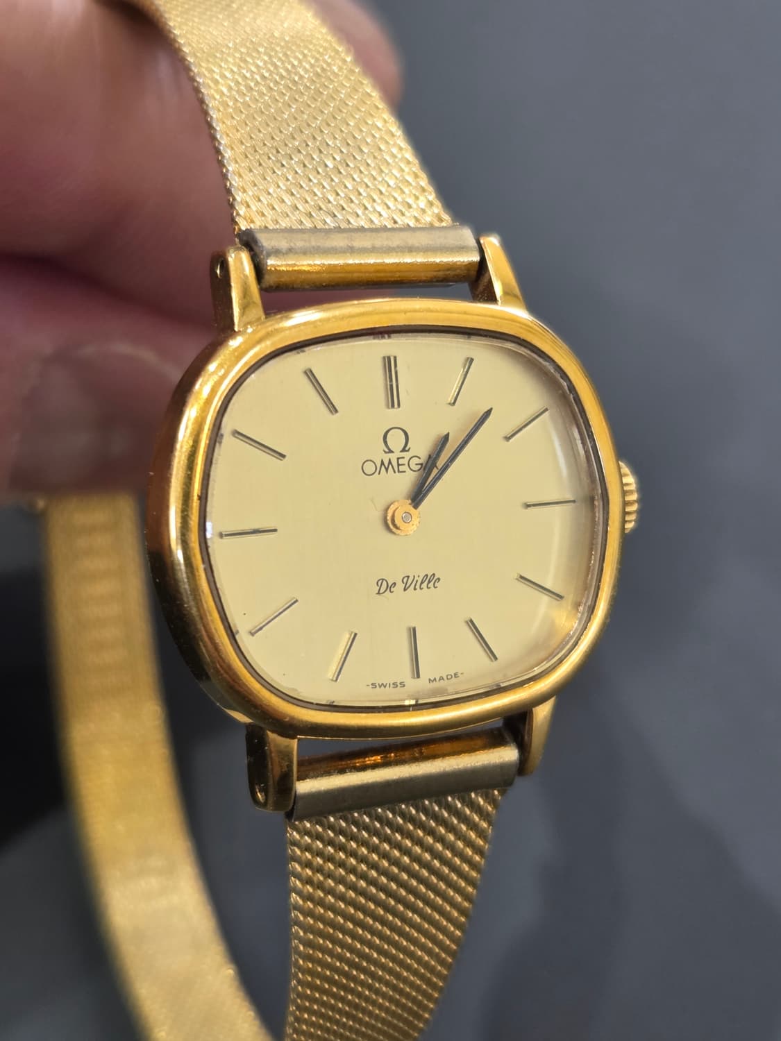 오메가 육각 드빌 빈티지 금장시계 *핸드와인딩*
 상품이미지8