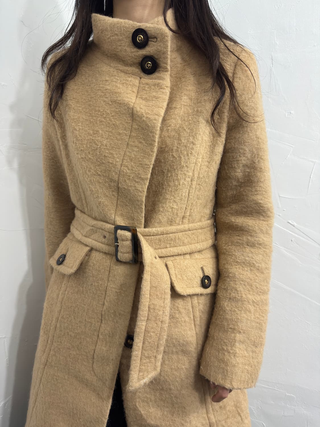 belt wool slim coat 상품이미지1