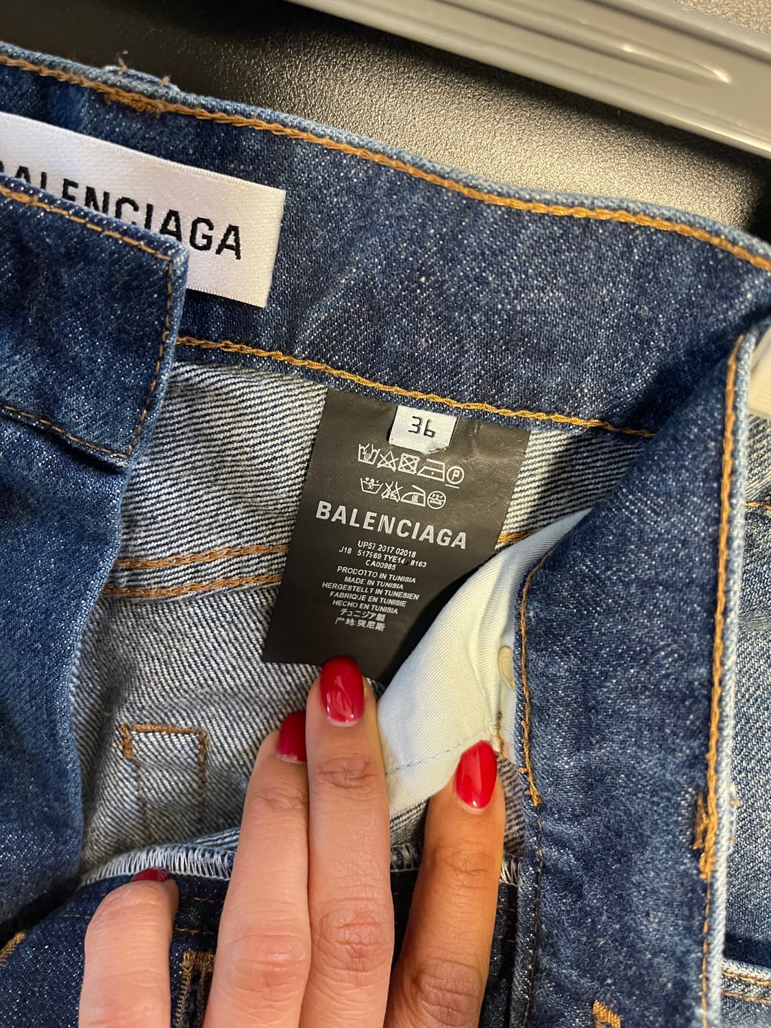 발렌시아가 데님 미디 스커트 상품이미지5