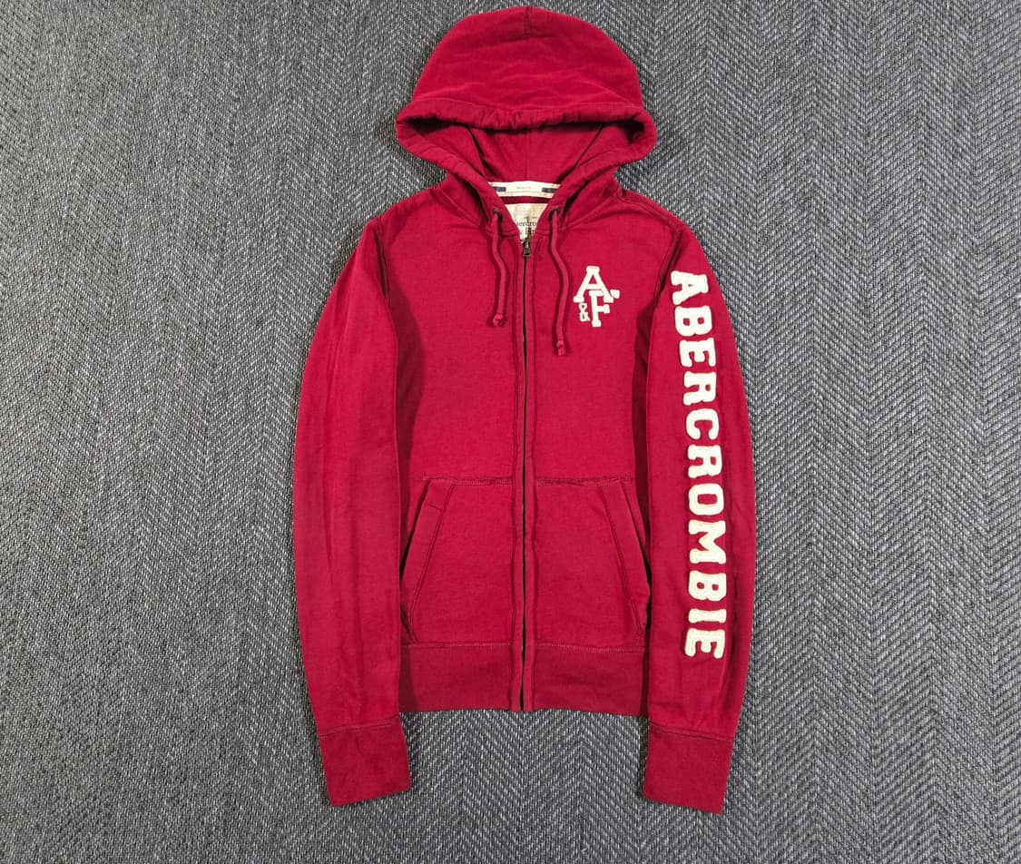 아베크롬비 Y2K 버건디 후드집업 상품이미지1