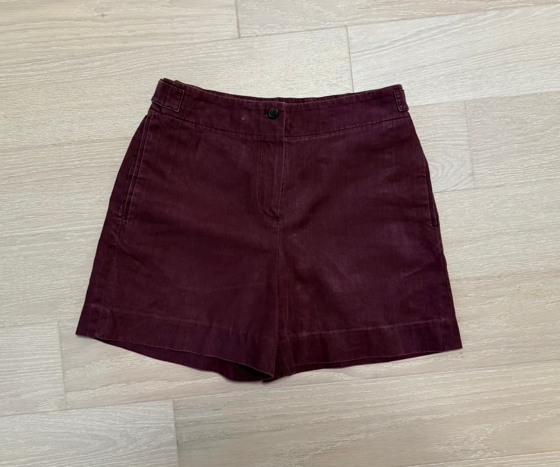 THE CASHMERE 더 캐시미어 버건디 쇼츠 상품이미지1