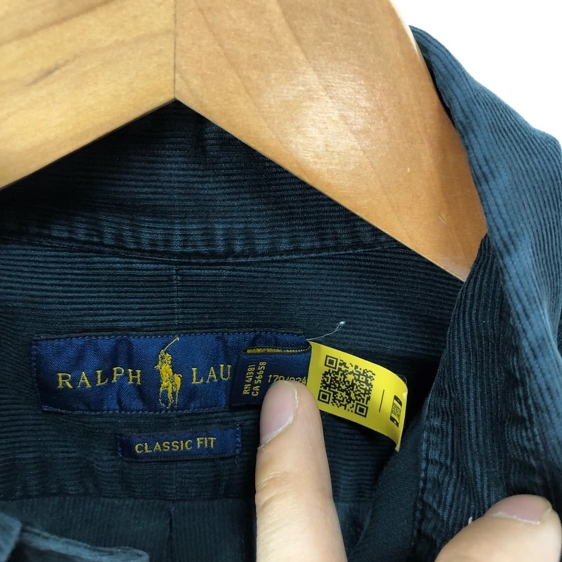 폴로 정품 코듀로이 셔츠 블랙 상품이미지4