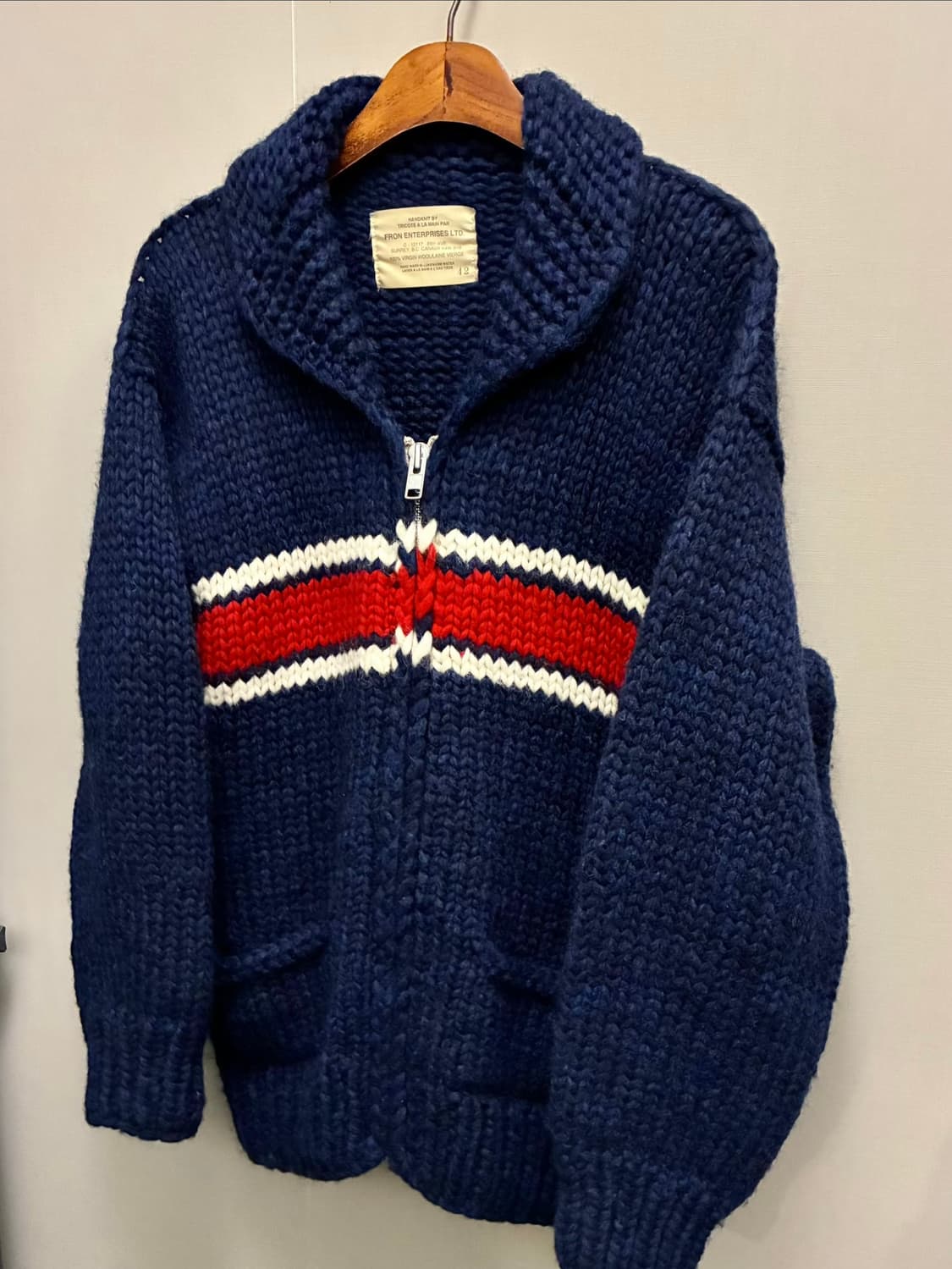 (42/L)CANADA 캐나다 프론 엔터프라이즈 코위찬 니트 가디건 상품이미지3