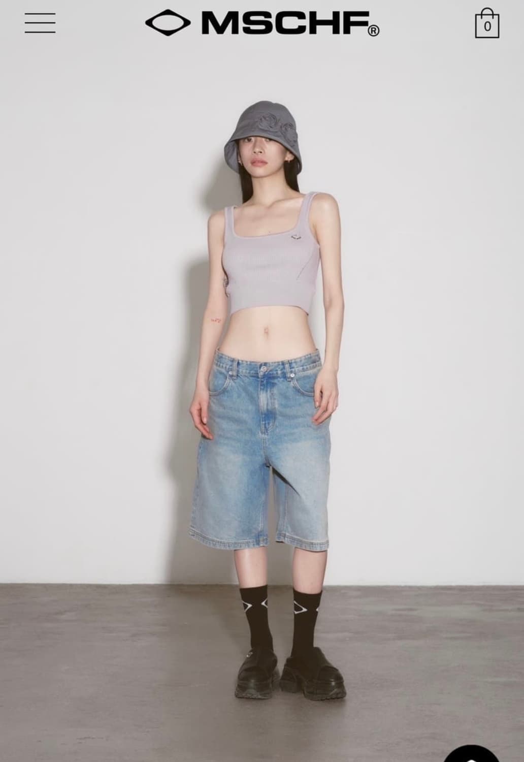 미스치프 버뮤다팬츠 라이트블루 M 상품이미지1