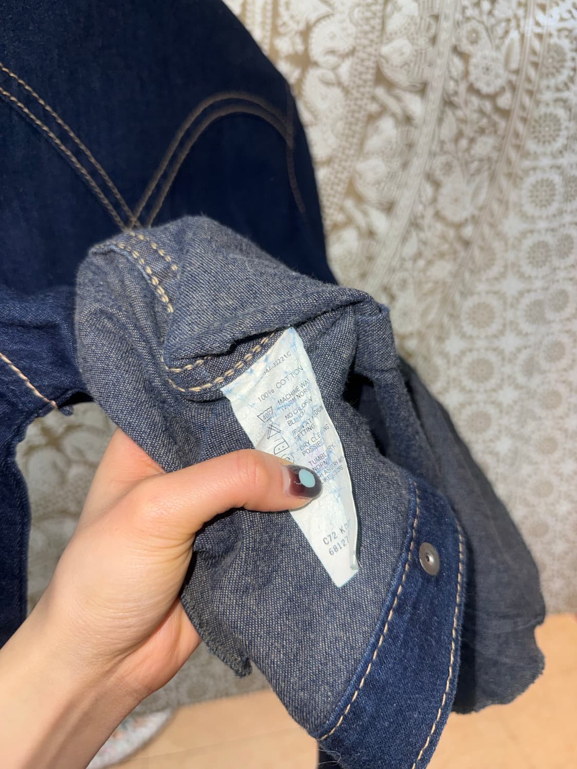 리바이스 여성 진청 투포켓 웨스턴 데님셔츠 상품이미지6