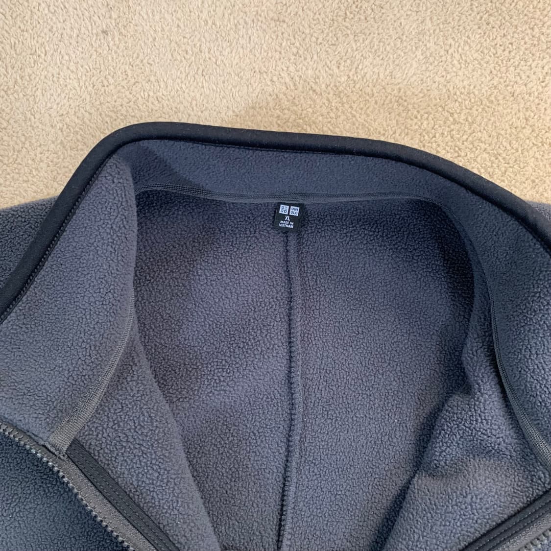 유니클로 후리스 하프집업 오버사이즈 풀오버(XL/다크그레이)신칠라 플리스 상품이미지6