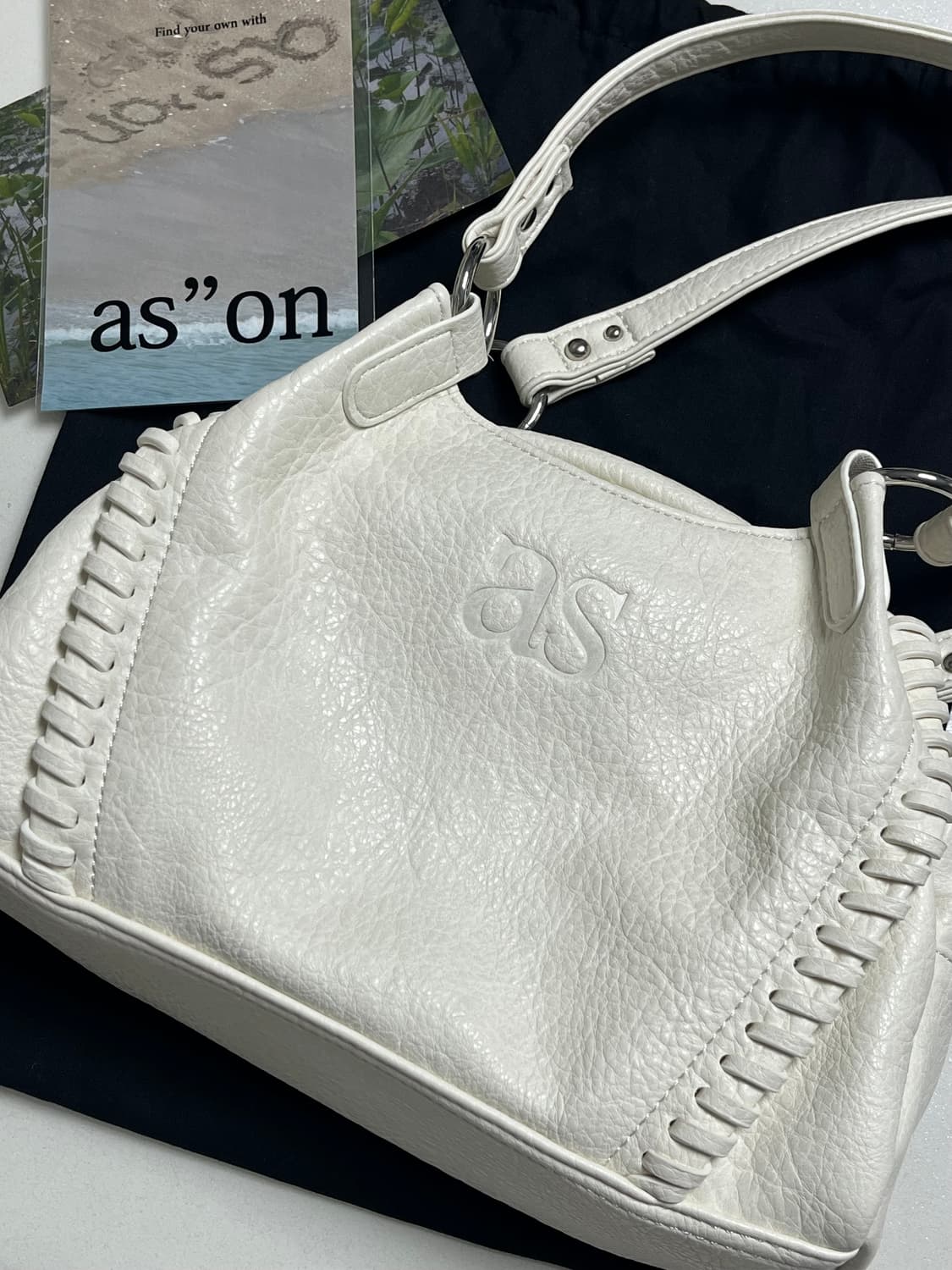 애즈온 보니타 미니백 화이트 판매합니다! 상품이미지2