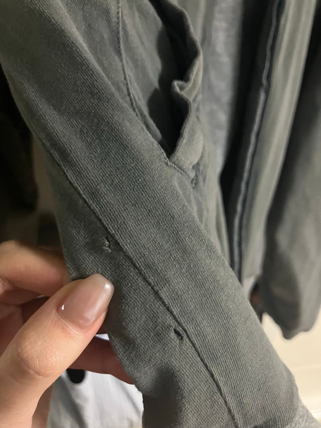 발렌시아가 리버시블 후드집업 그레이 / 카키 상품이미지7