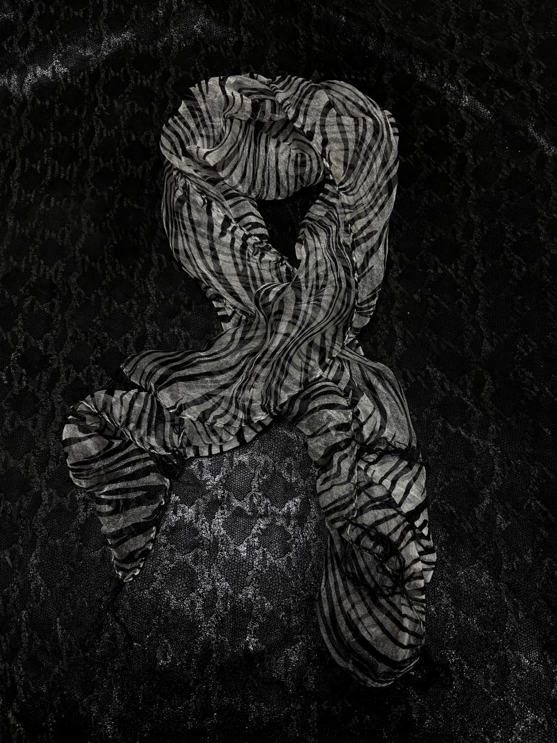 “Vintage” 00‘s Zebra Scarf 상품이미지1