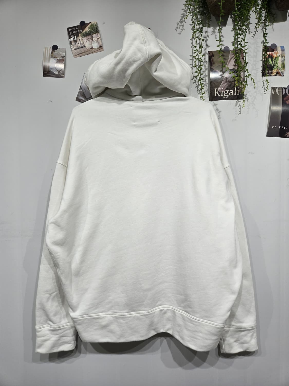 질샌더 화이트 로고 후드티 상품이미지4