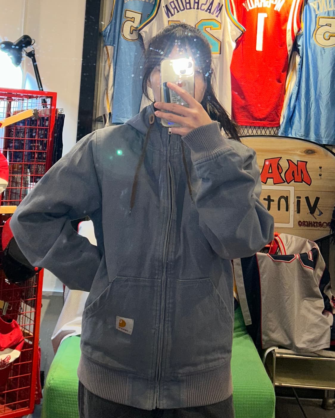 Carhartt blue washing jacket 후루츠패밀리