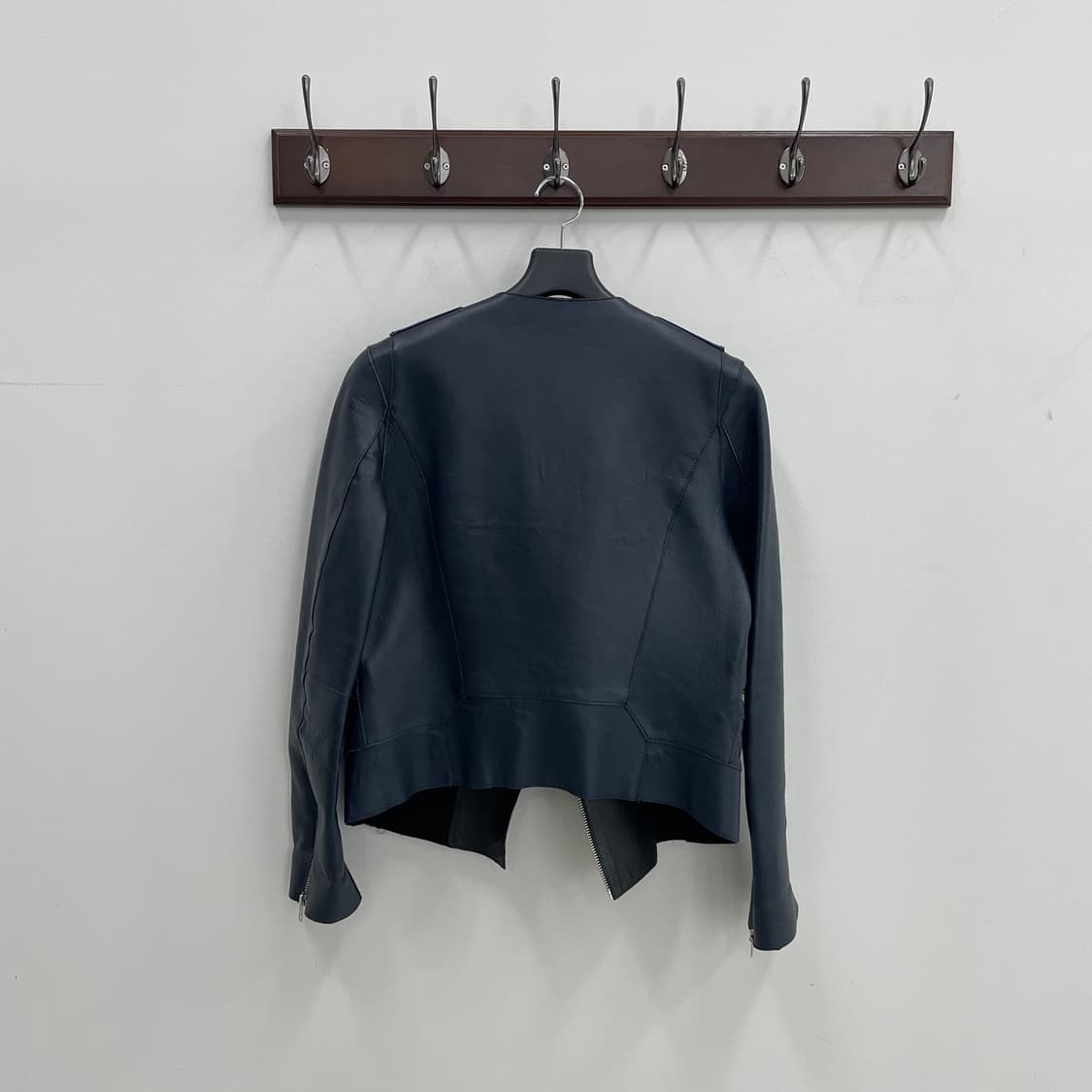 마쥬 리얼 레더 네이비 라이더 자켓 상품이미지6