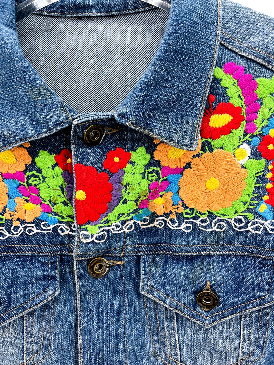 빈티지 플라워 자수 데님 자켓 상품이미지8