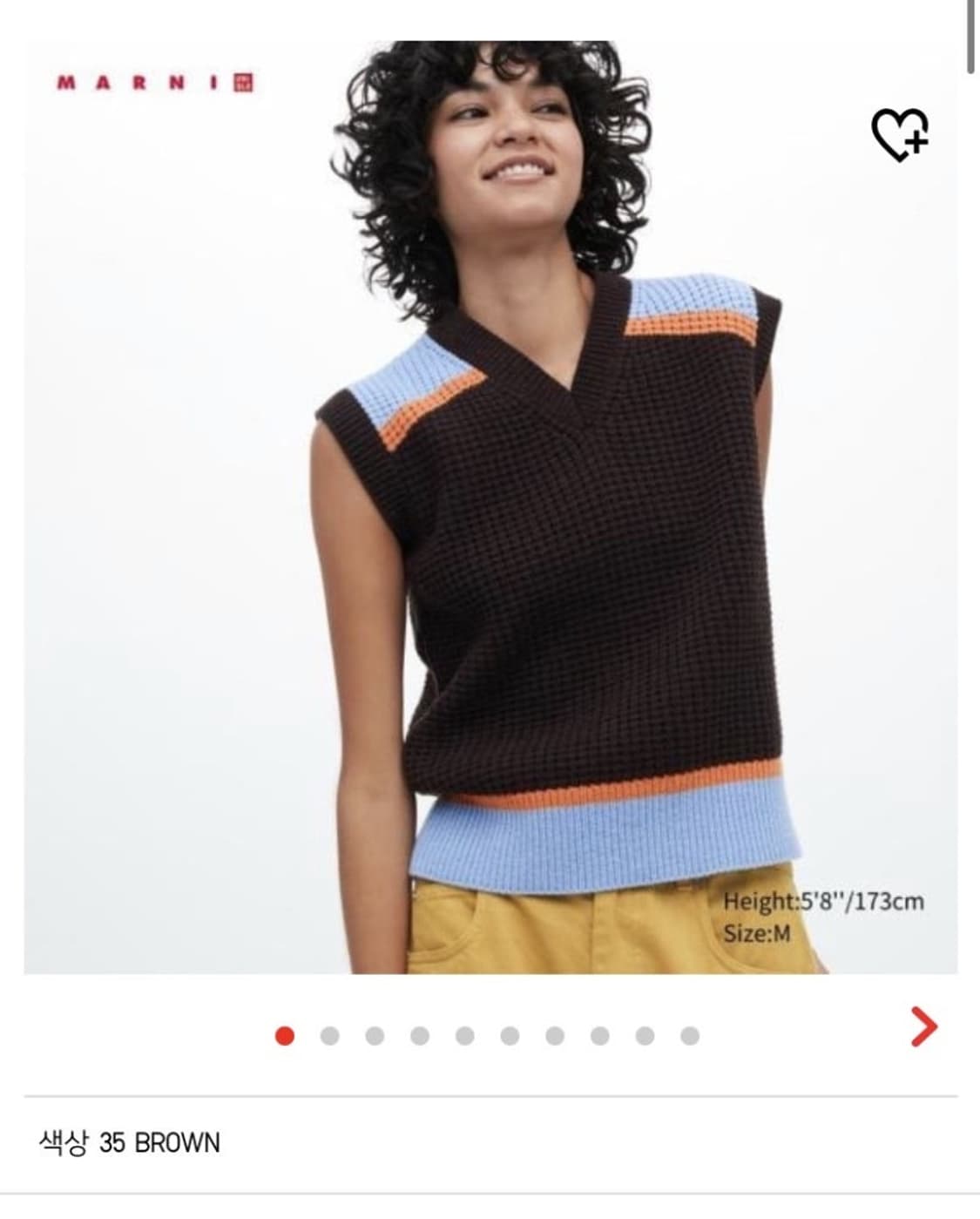 마르니 유니클로 니트 베스트 M 브라운 상품이미지1