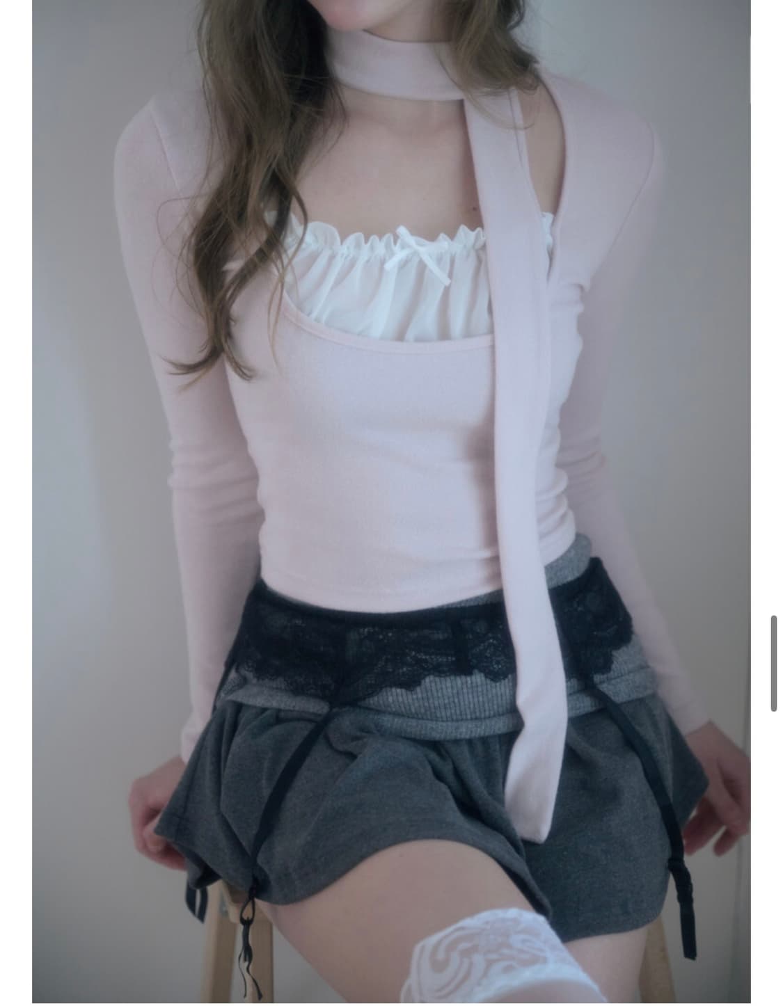 Angelicvirgins 엔젤릭버진스 SUGARY TOP 핑크 상품이미지2