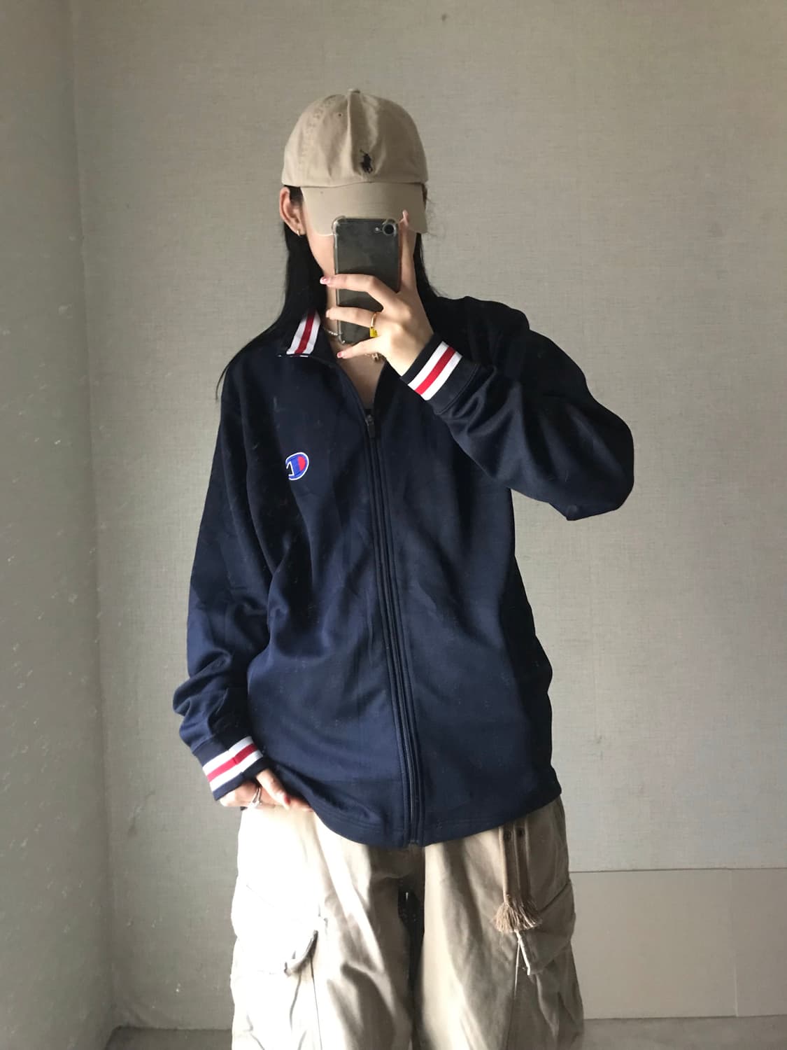 챔피온 네이비 오버핏 져지 상품이미지4