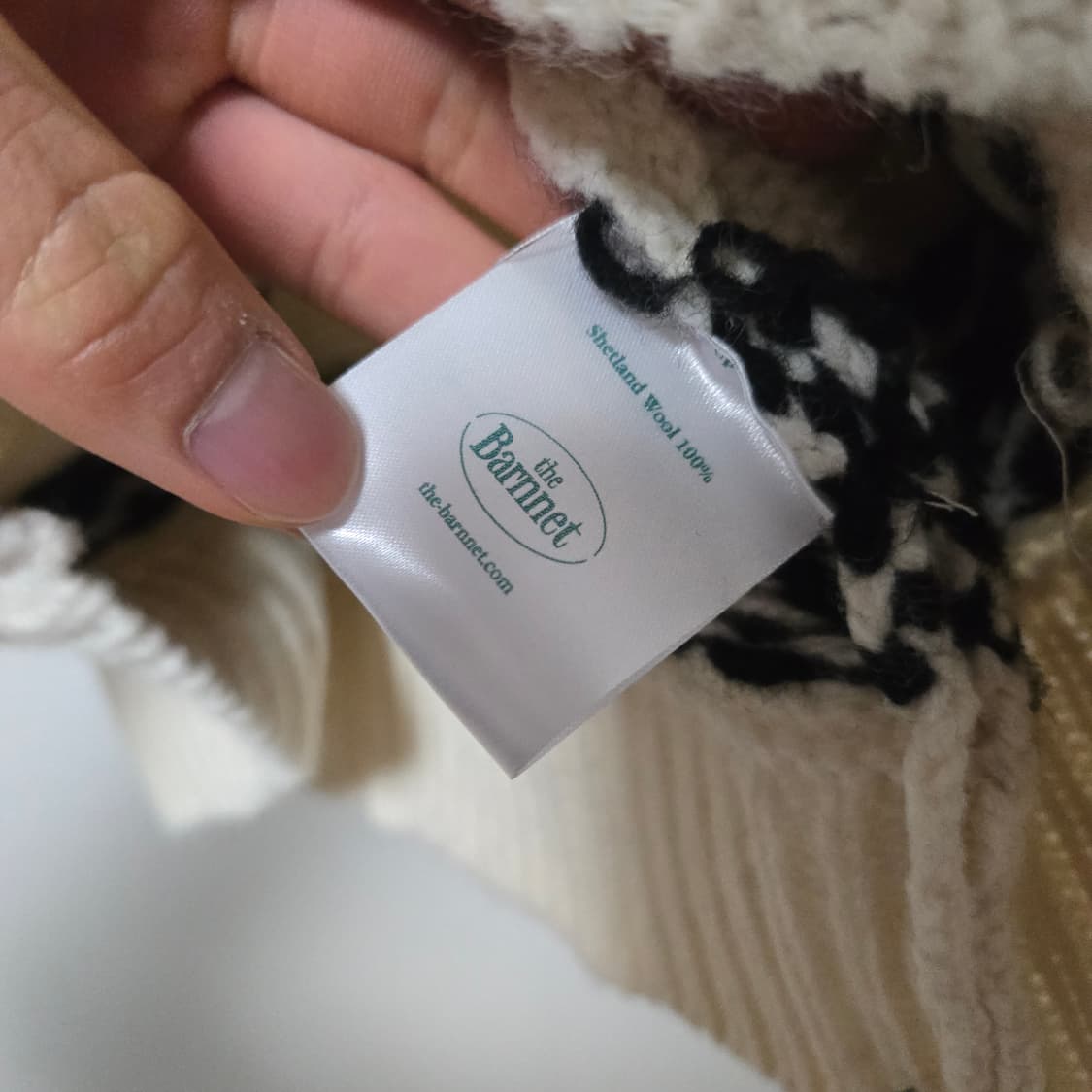 더바넷 모노 스키 니트 후드집업 (새상품) / 여성 후드집업/ 여성 가디 상품이미지4