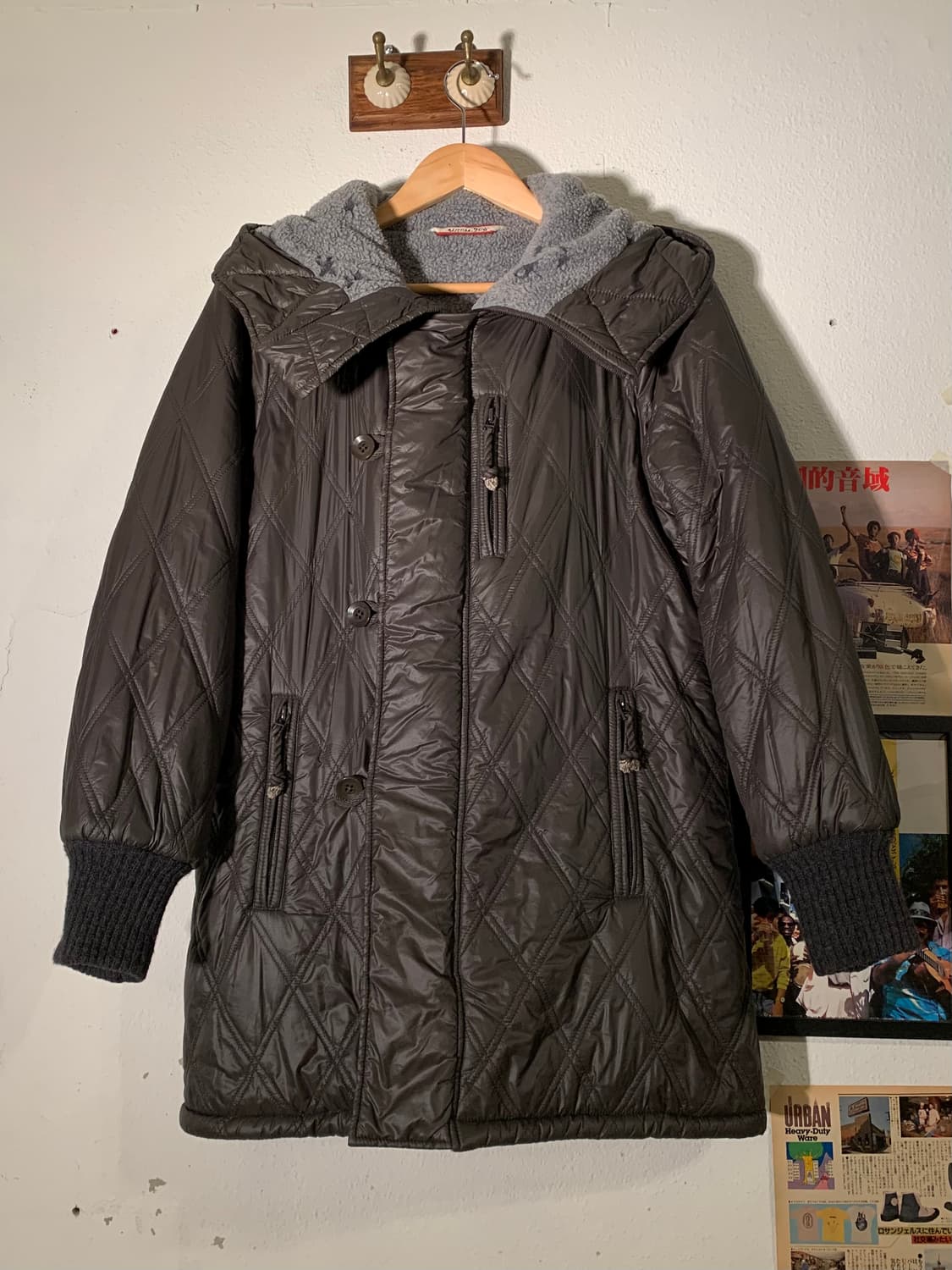 45rpm 보아 사선버튼 다운 퀼팅 패딩 상품이미지5