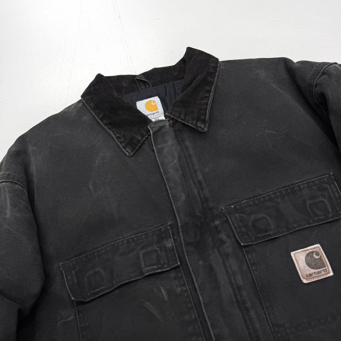 칼하트 OG 가죽패치 C26 blk 샌드스톤 아크틱 페이딩 워크자켓 블랙 상품이미지3