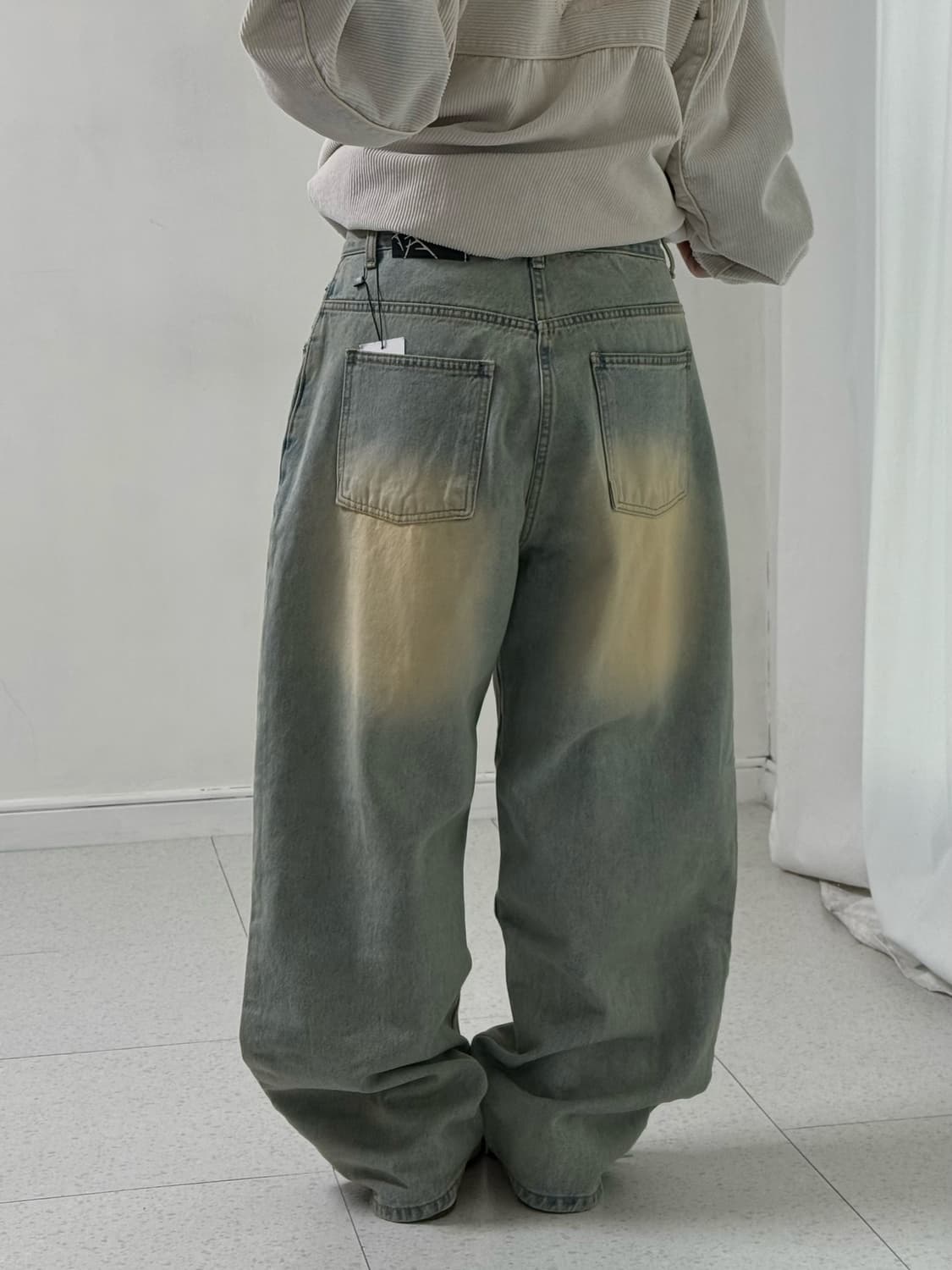 위캔더스 워시드 스컬 데님팬츠 상품이미지4