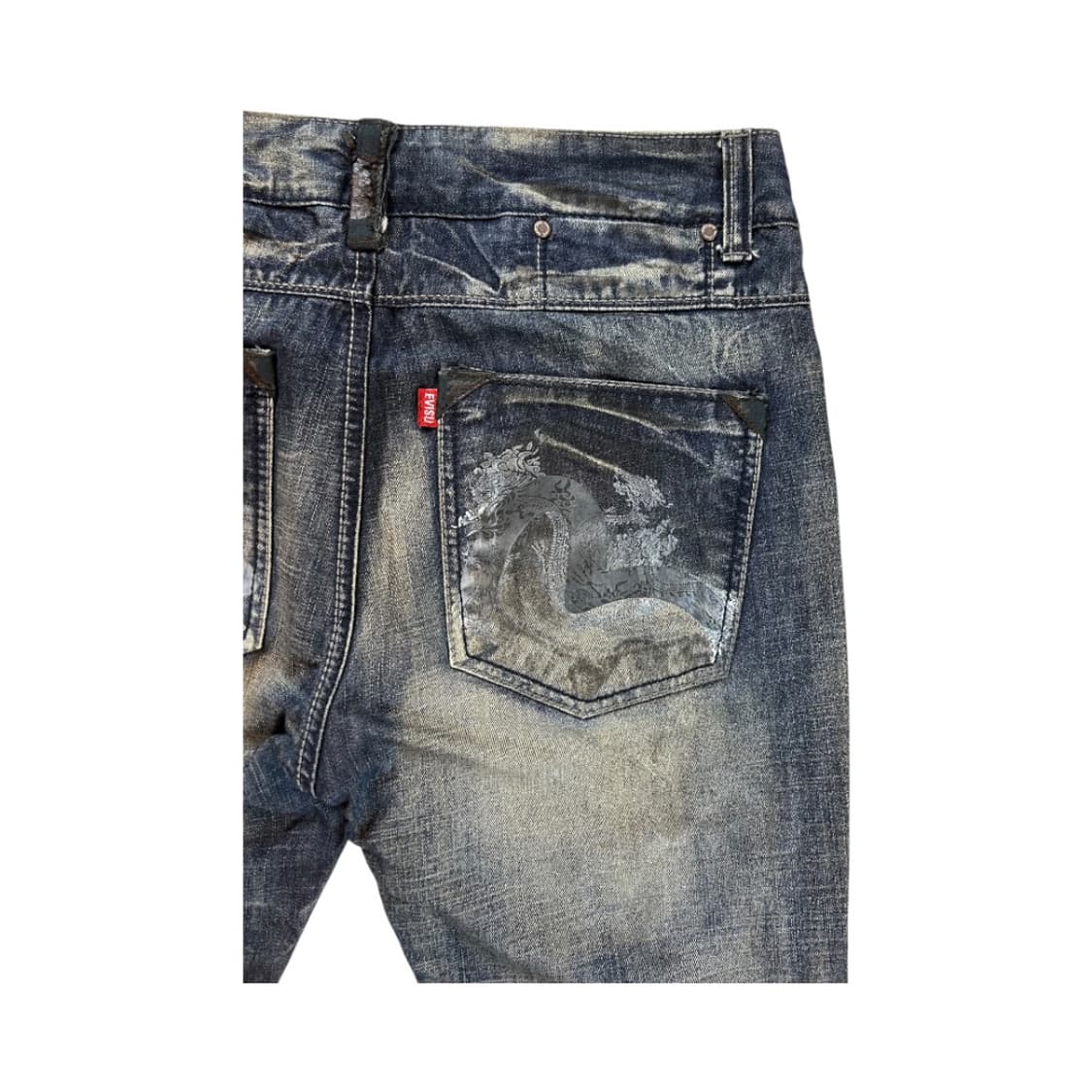 (M) 에비수 인디고 빅갈매기 동양화 포인트 워싱 데님팬츠 BD-012 상품이미지3