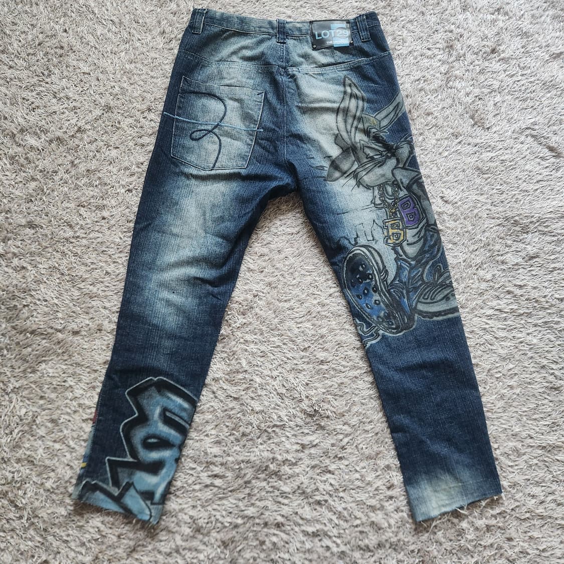 👖 LOT29 루니툰 캐릭터 그래픽 데님 팬츠 — 힙합 스트릿  상품이미지2