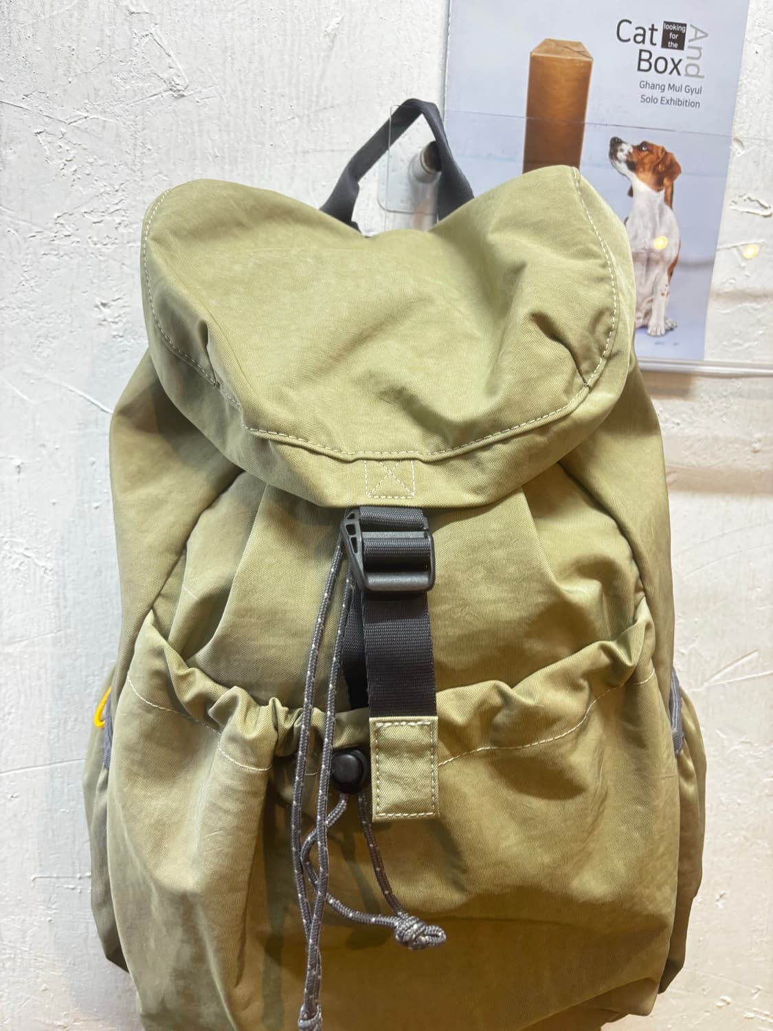 로우로우 스트링 럭색 백팩 올리브 상품이미지6