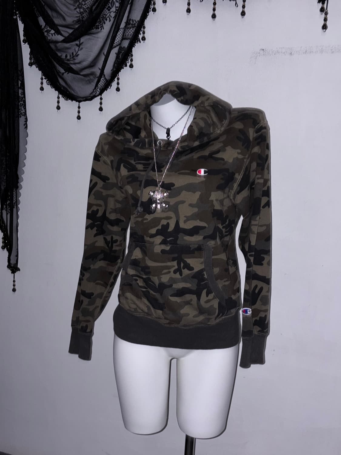 챔피온 밀리터리 후드 카모 와투케 스트릿 상품이미지1