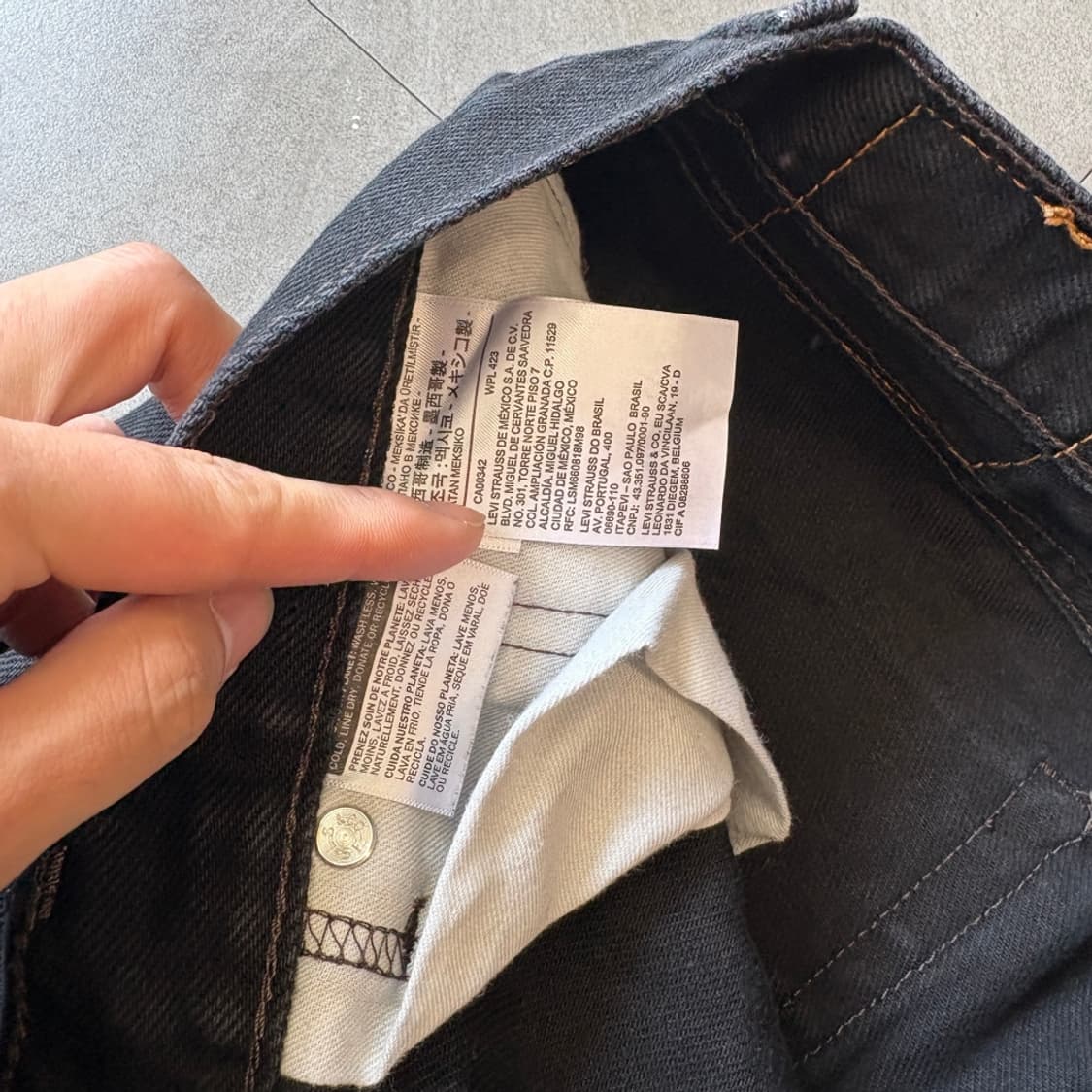 리바이스 정품 505 데님 블랙 팬츠 바지 상품이미지5