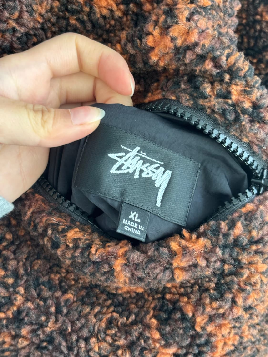 Stussy 스투시 스네이크 자카드 쉐르파 리버시블 자켓 상품이미지8