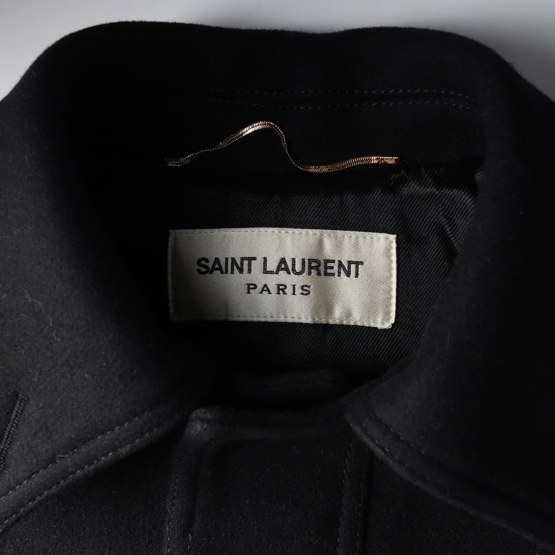 생로랑 울 100% 케이프 숏 코트 상품이미지4