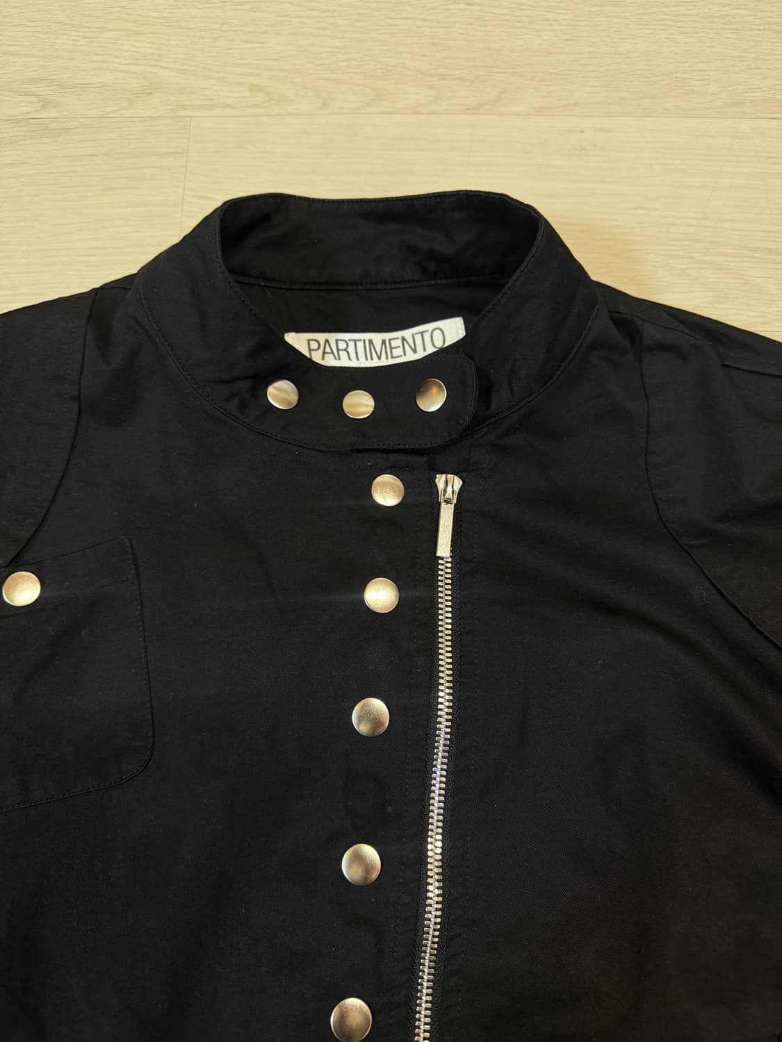 파르티멘토 우먼 라이트 코튼 바이커 자켓 블랙 M 상품이미지8