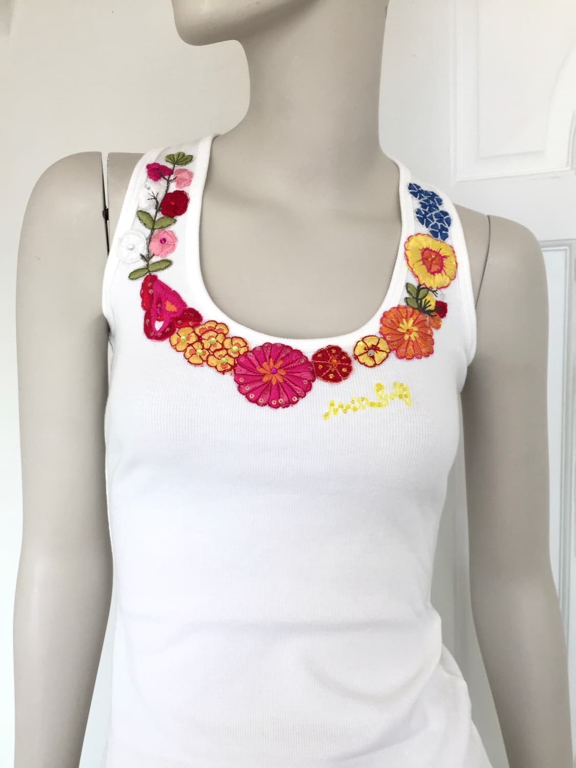 Miss Sixty Floral Embroidery Tank Top 상품이미지4