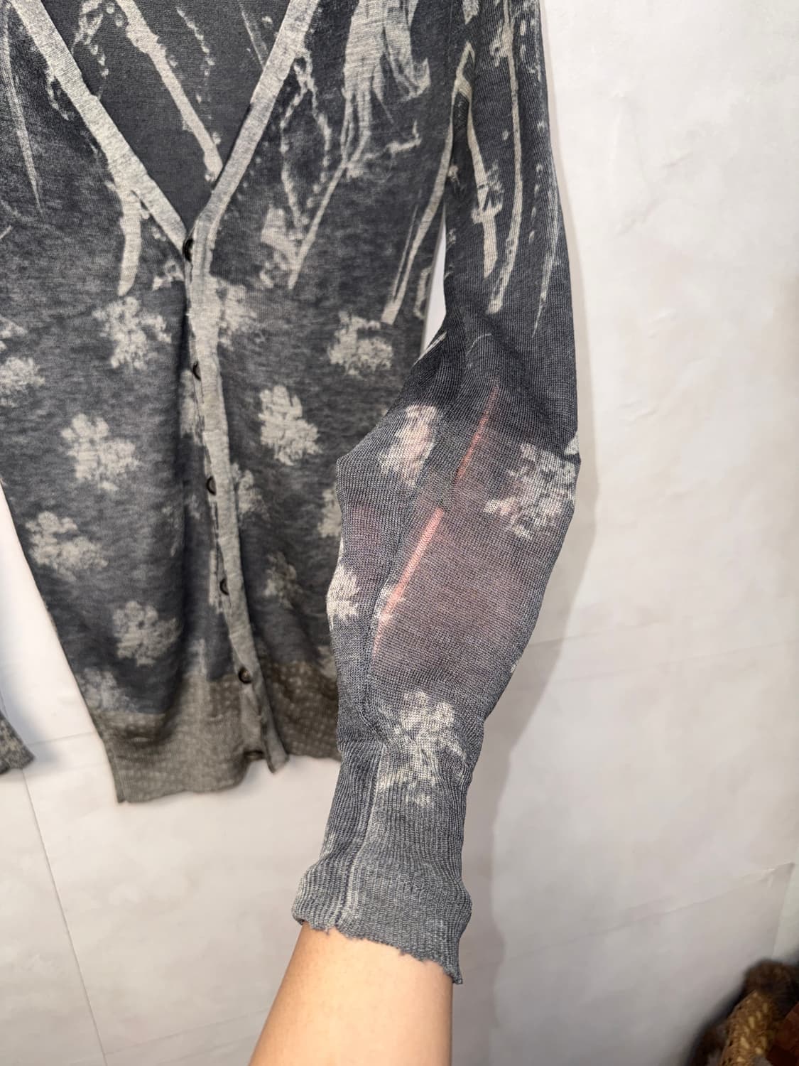 DIESEL BLACK GOLD charcoal floral 가디건 상품이미지10