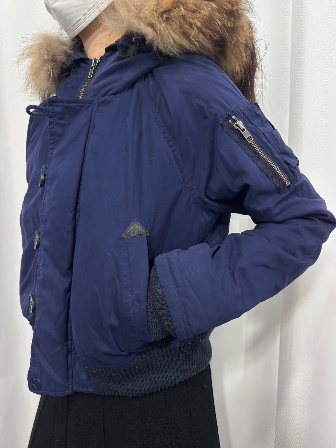 moussy real fur hood bomber jacket 상품이미지3